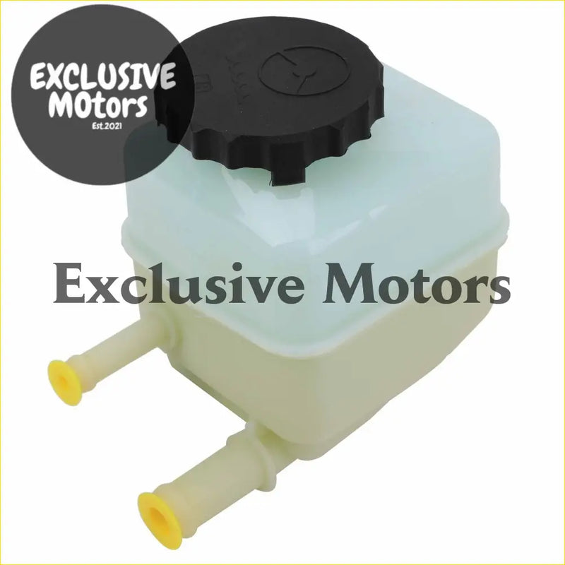 Translucent plastic power steering fluid bottle for holden commodore vs-vs-vt-vx-vy-vz-ve with black cap and yellow hoses
