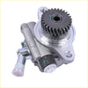 Silver metallic power steering pump with gear and threaded ports for land cruiser hdj100 1998 to 2007 back side view