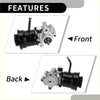 Silver and black power steering pump for toyota tacoma 4runner 1997-2001 with cylindrical housing and mounting brackets