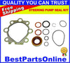 Metallic power steering pump seal kit with black and brown rubber gaskets for toyota hilux 1995 to 2005