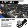 Black and silver power steering pump with pulley for Toyota 4Runner 1996-2002 shown from the back side