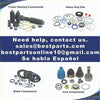 Black rubber power steering boot with metallic fittings and yellow shaft for suzuki grand vitara seal kit back view