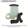 Translucent light green plastic power steering fluid reservoir with black cap and bracket for toyota highlander 2001-2008