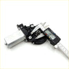 Black and silver electric power window regulator motor for Toyota Hilux 2004-2015 with digital caliper measuring width