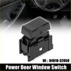 Black plastic power window switch with textured top for toyota front left rear left and right use