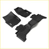 Black rubber premium toyota landcruiser prado j250 2024+ floor mats with textured molded design for grip and protection