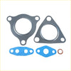 Set of metallic flanged and blue rubber gaskets in premium turbo charger gasket kit for Mitsubishi MN Triton 4WD 2.5L