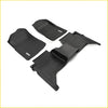 Black rubber premium volkswagen amarok deep dish floor mats with textured molded design for all-weather grip and protection
