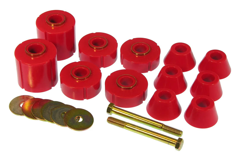Prothane Body Mount 12 Bushing Kit - Red (C20 75-80) — fits Chevrolet C20