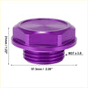 Purple aluminum alloy gas engine oil filler cap with hex top and threaded base for toyota rav4