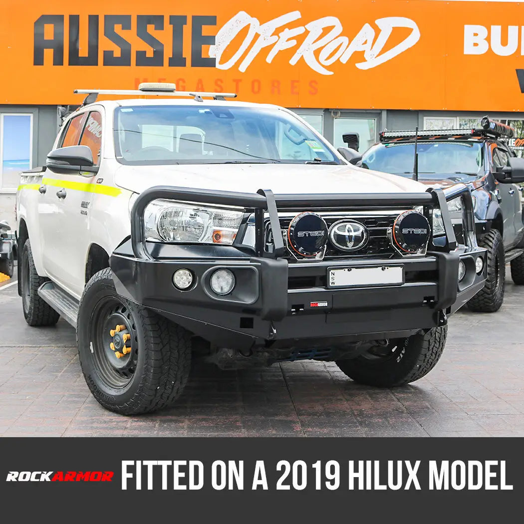Rockarmor Elite Hoop Steel Bullbar - Toyota Hilux N80 2015-2020 (Full Bar Replacement)