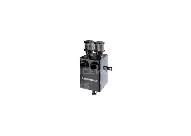 Raceworks Black Aluminium Catch Can With Drain Tap 2.0L
