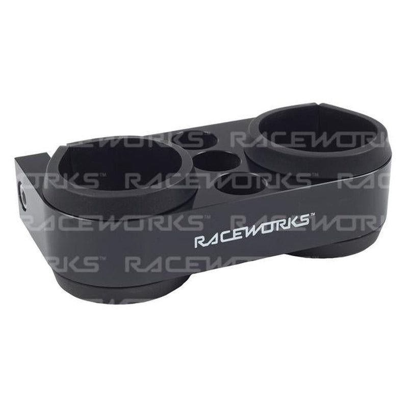 Raceworks Black Billet Twin Pump Bracket Suits