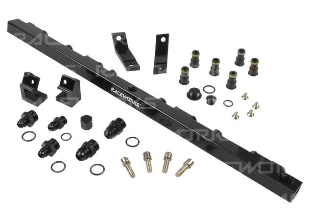 Raceworks Fuel Rail fits Ford Falcon BA-BF Black Suit