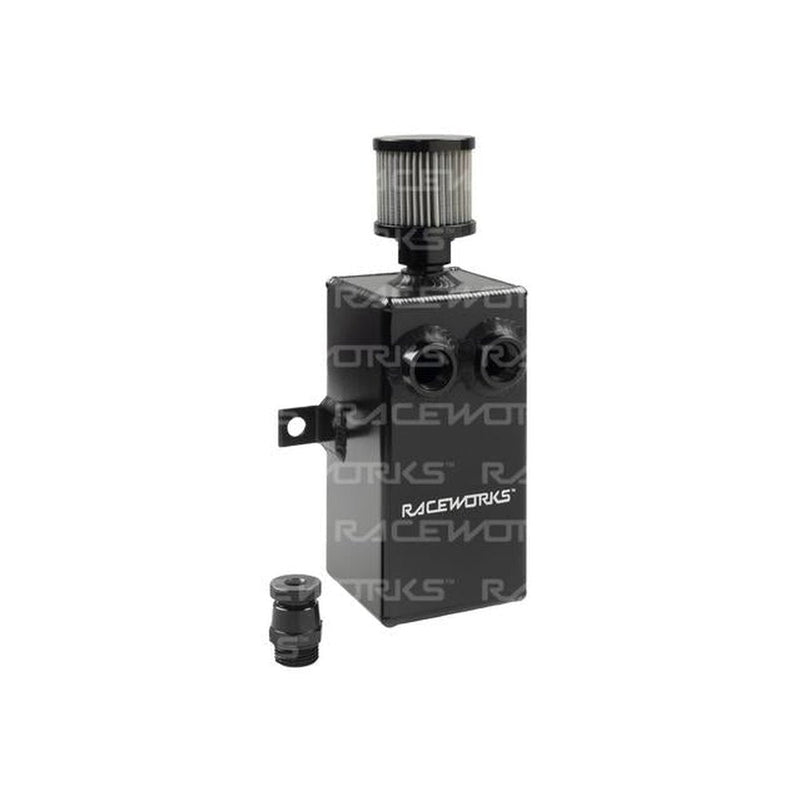 Raceworks Aluminium Catch Can With Drain Tap 1L Black