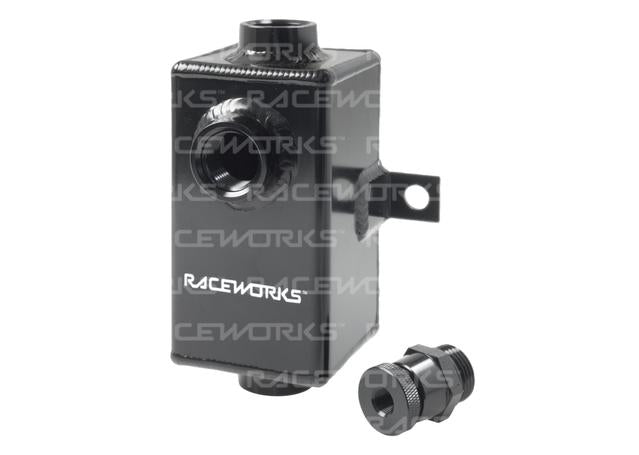 Raceworks Black Aluminium Catch Can With Drain Tap 0.5L