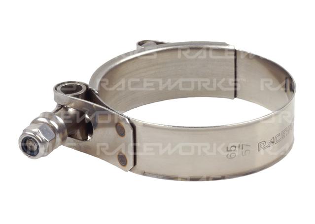 Raceworks T-Bolt Clamp To Suit 2.25" / 57mm Hose (63-71mm)