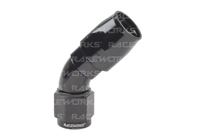 Raceworks Cutter Hose Fitting An-6 45 Deg