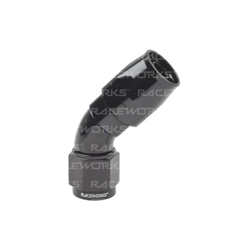 Raceworks Cutter Hose Fitting An-4 45 Deg