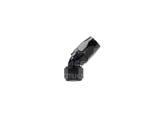 Raceworks AN-6 Aluminium 110 Series 45 Deg Taper Hose End