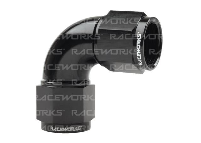 Raceworks Female To Female Swivel An-8 90 Deg