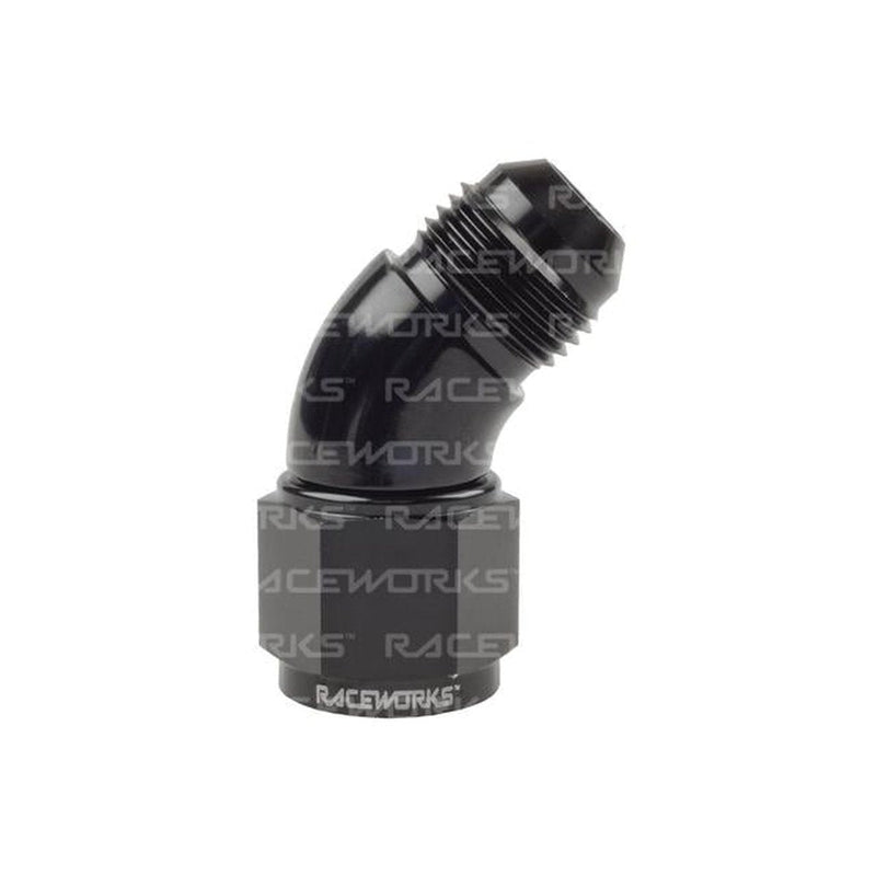 Raceworks Female To Male Swivel Elbow An-10 45 Deg