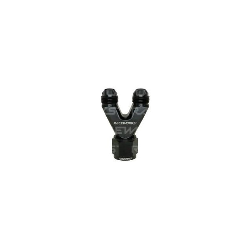 Raceworks Straight Y-Block 2x AN-8 Male Flare - AN-10