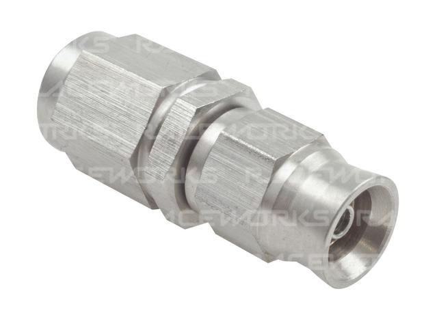 Raceworks Teflon Hose Fitting An-4 Straight Stainless