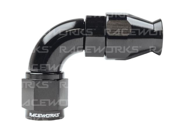 Raceworks Teflon Hose Fitting An-3 90 Deg