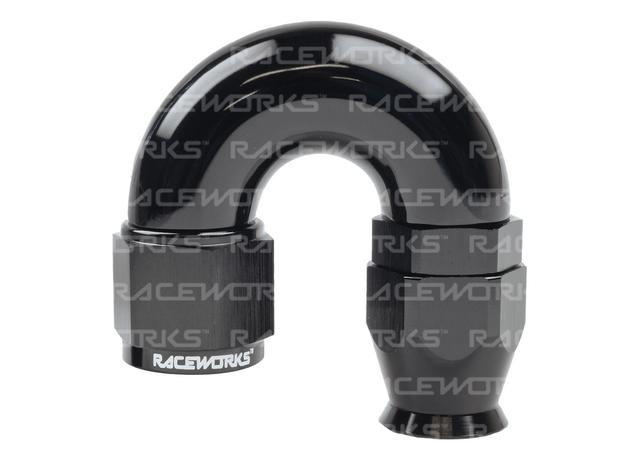 Raceworks Teflon Hose Fitting An-6 180 Deg