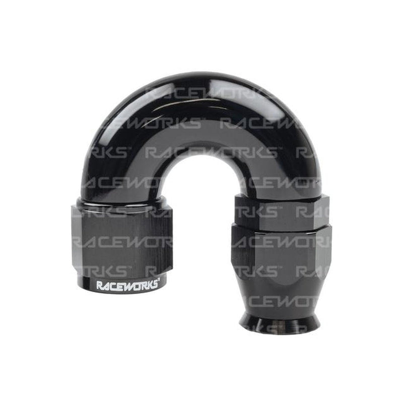Raceworks Teflon Hose Fitting An-4 180 Deg