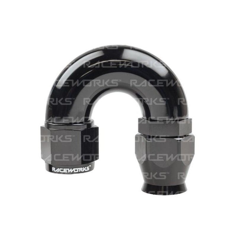 Raceworks Teflon Hose Fitting An-10 180 Deg