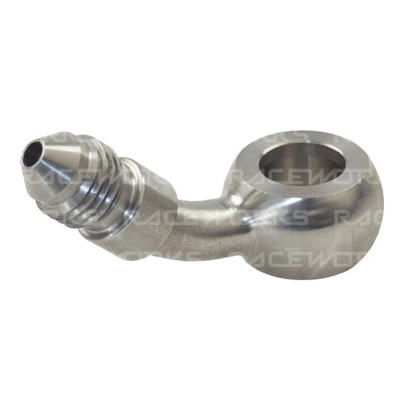 Raceworks 10.2mm Banjo To An-3 Male Flare Stainless Steel