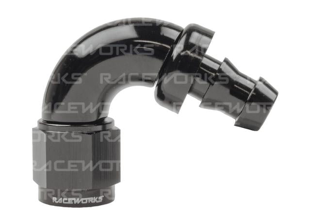 Raceworks Push Lok Hose Fitting An-4 120 Deg