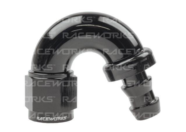 Raceworks Push Lok Hose Fitting An-6 150 Deg