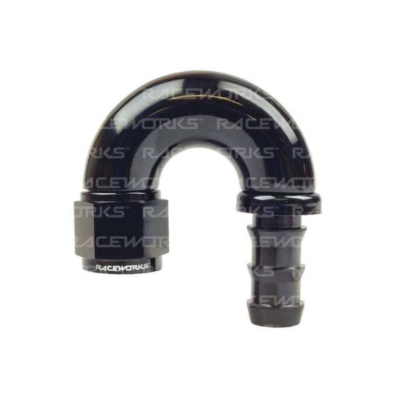 Raceworks Push Lok Hose Fitting An-10 180 Deg
