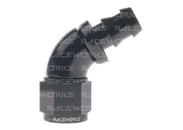 Raceworks Push Lok Hose Fitting An-10 60 Deg