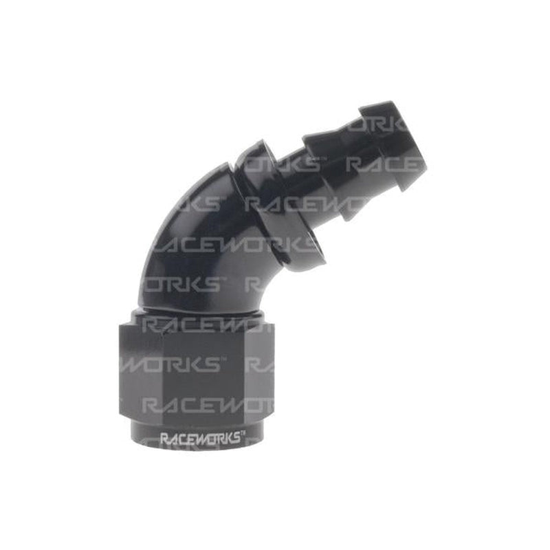 Raceworks Push Lok Hose Fitting An-12 60 Deg