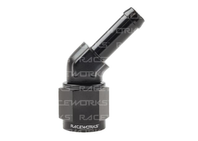Raceworks Female An-6 To 5/16" Barb 45 Deg