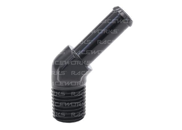 Raceworks Male Npt 1/8" To 1/4" (An-4) Barb 45 Deg