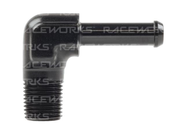 Raceworks Male Npt 1/8" To 1/4" (An-4) Barb 90 Deg