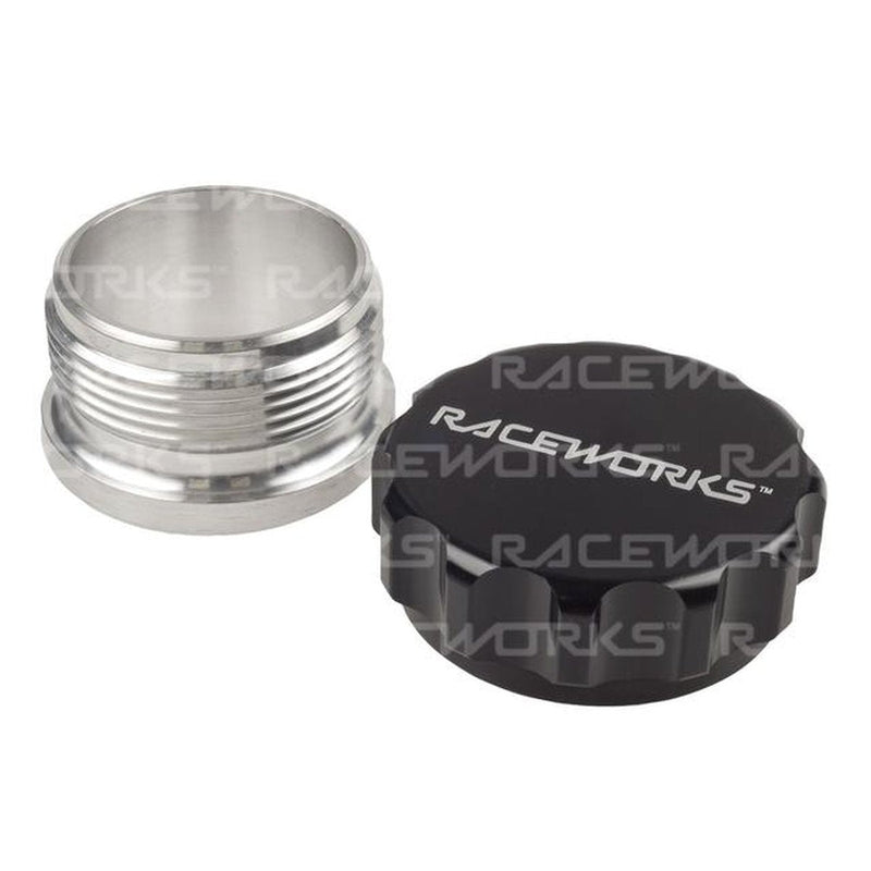 Raceworks Weld On Aluminum Filler With Black Female Cap