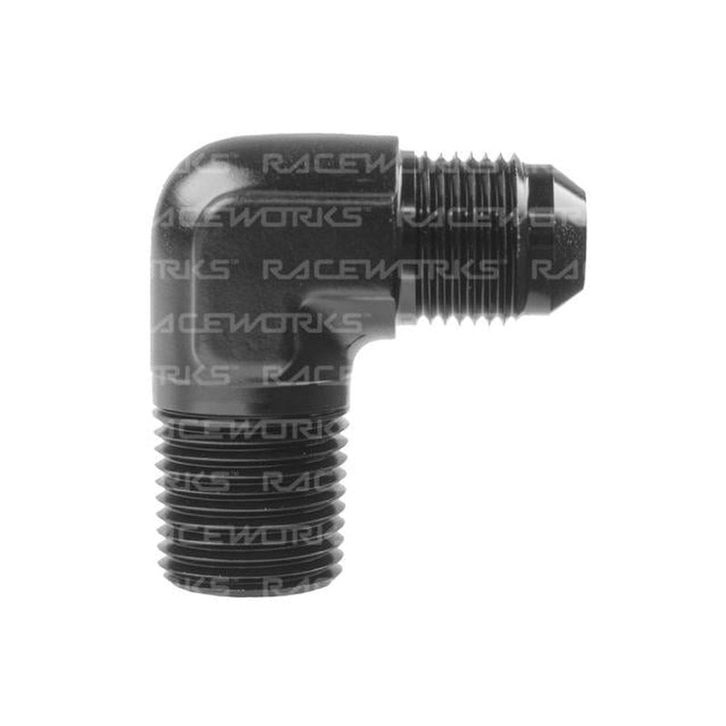 Raceworks An-6 Male Flare To Npt 1/8" 90 Deg