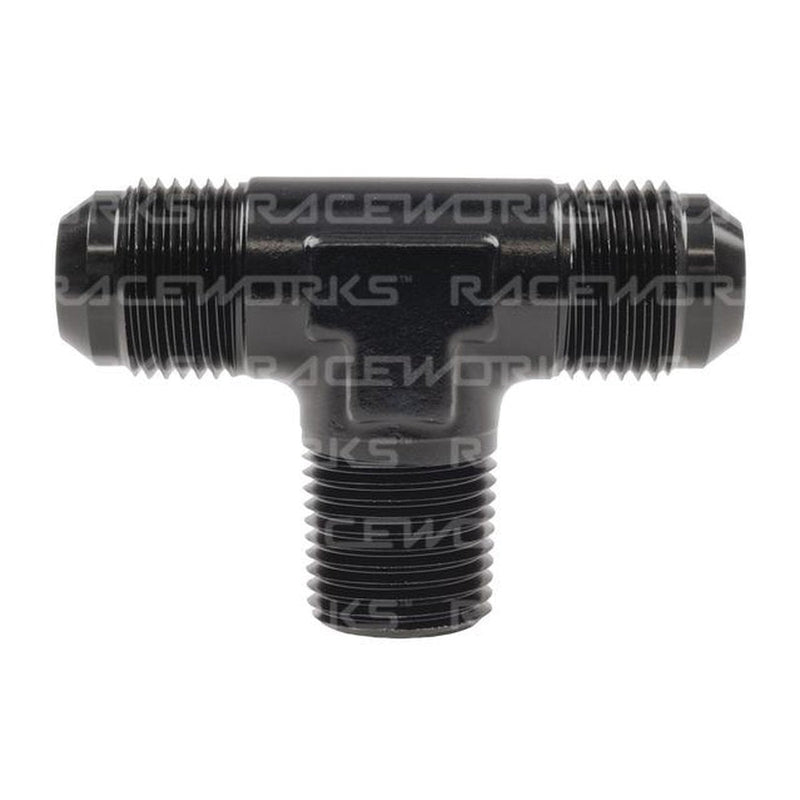 Raceworks Tee An-10 - 1/2"Npt On Branch