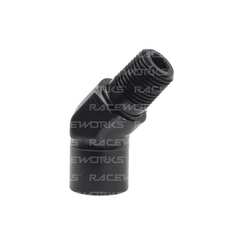 Raceworks 1/4 Npt 45Deg Female-Male Elbow
