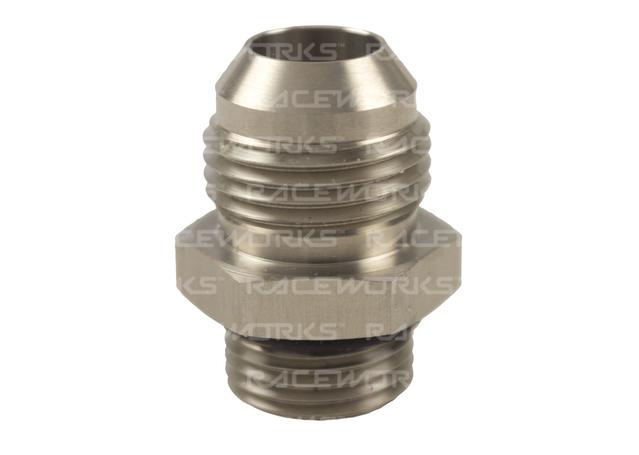 Raceworks Male Flare AN-10 To O-Ring Boss AN-8 Stainless