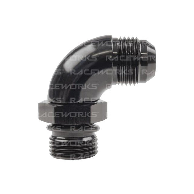 Raceworks An-10 Male Flare To An-8 O-Ring Boss 90Deg