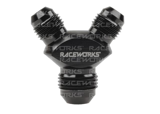 Raceworks Y Block Male Flare An Thread 1 X An-8 To 2 X