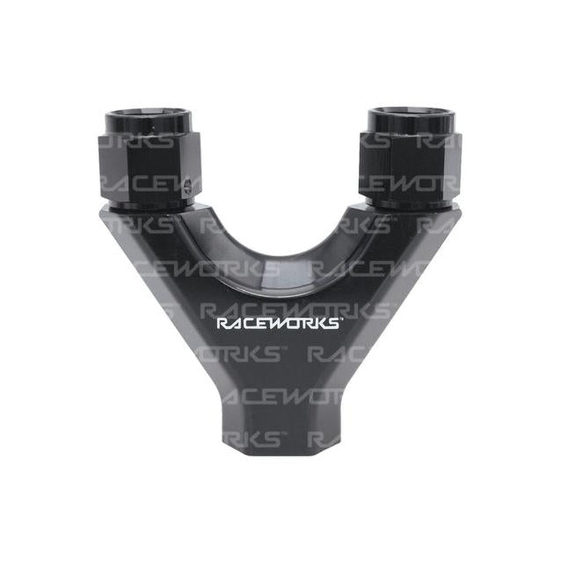 Raceworks Y Block 2X Female An-8 Swivels 1X An-10 O-Ring