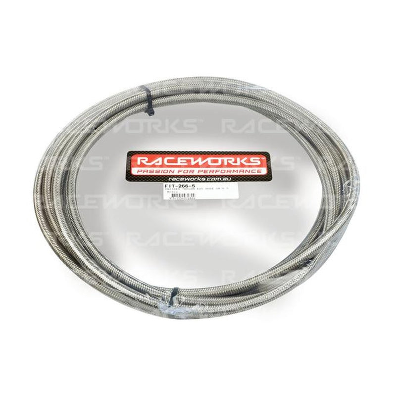 Raceworks Braided Teflon E85 Hose An-6 5 Metres